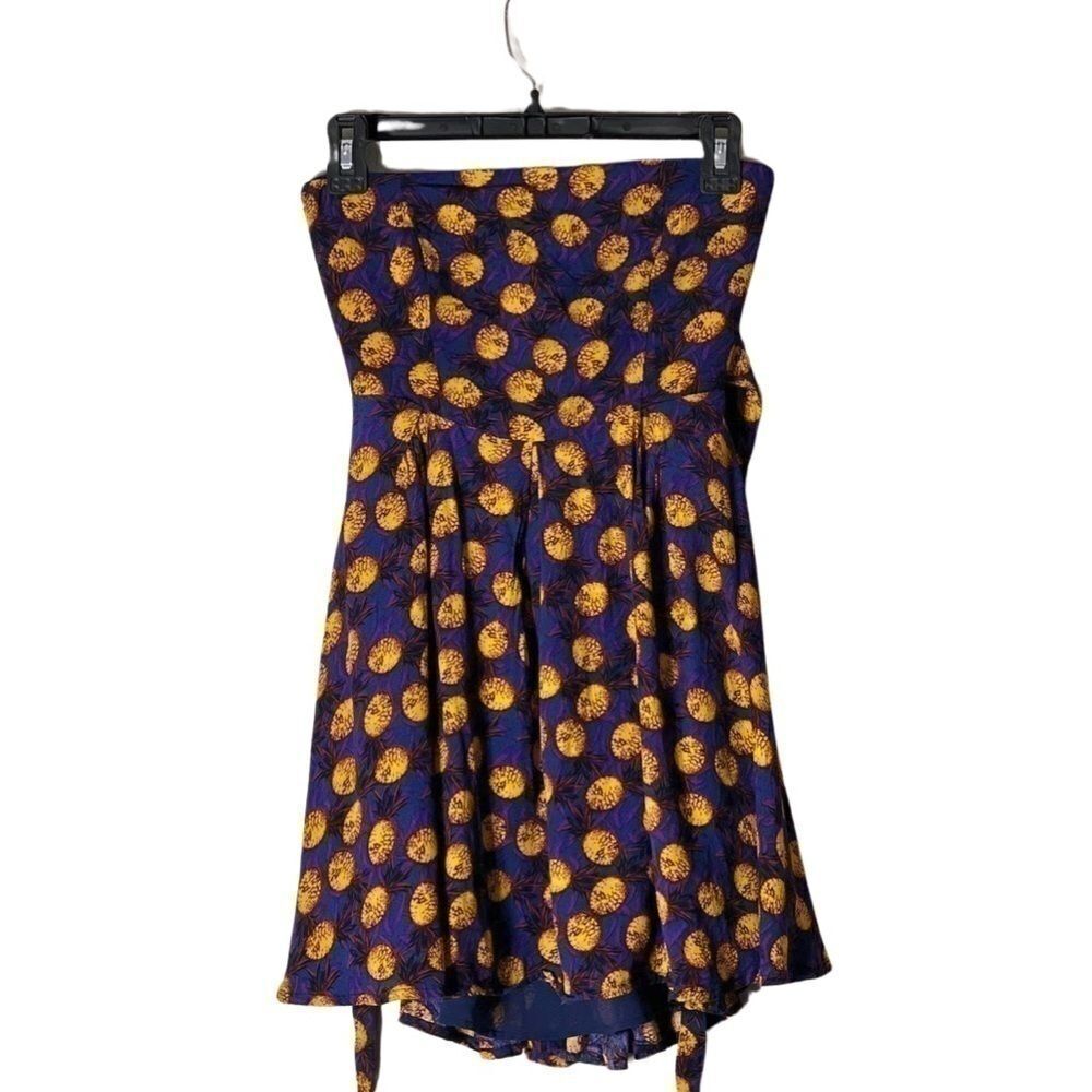 Women’s Floral Print Tie Back Sleeveless Dress, purple, yellow dress size S - Picture 6 of 7